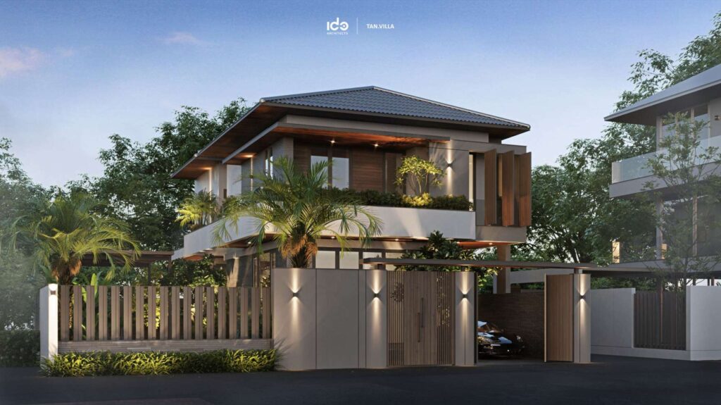 TAN.VILLA | Thiết kế biệt thự mái Nhật 15x19m cho gia đình 3 thế hệ tại Quảng Bình