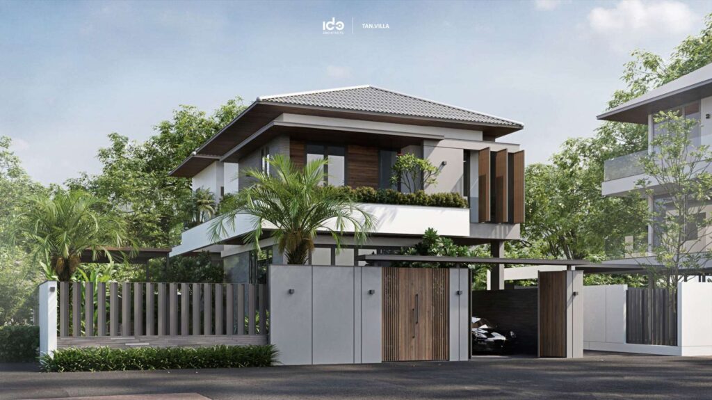 TAN.VILLA | Thiết kế biệt thự mái Nhật 15x19m cho gia đình 3 thế hệ tại Quảng Bình