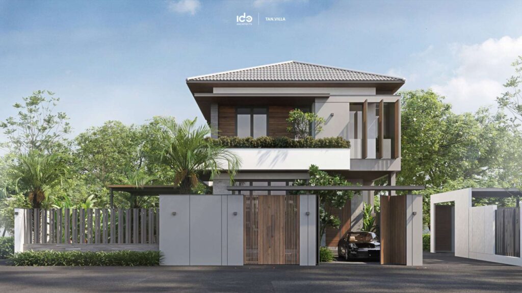 TAN.VILLA | Thiết kế biệt thự mái Nhật 15x19m cho gia đình 3 thế hệ tại Quảng Bình